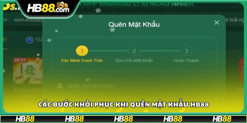 Hướng dẫn cách lấy lại mật khẩu khi quên mật khẩu HB88 nhanh chóng