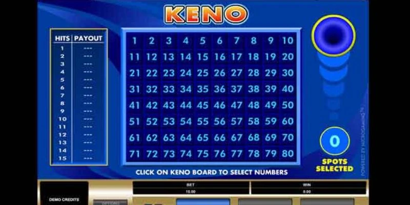 Tìm hiểu luật chơi Keno chi tiết