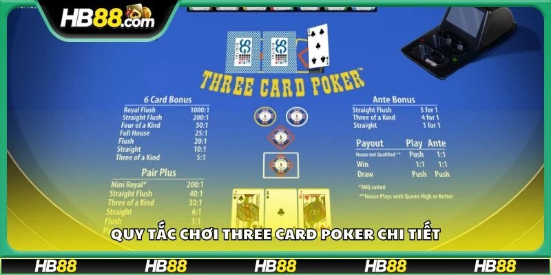 Quy tắc chơi Three Card Poker chi tiết