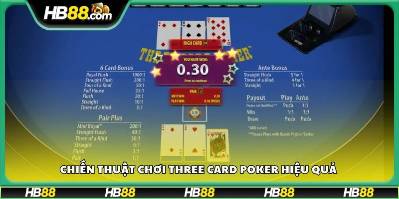 Chiến thuật chơi Three Card Poker hiệu quả